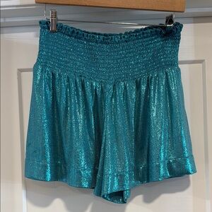 TCEC Shimmering‎ Teal Women's Shorts - Medium